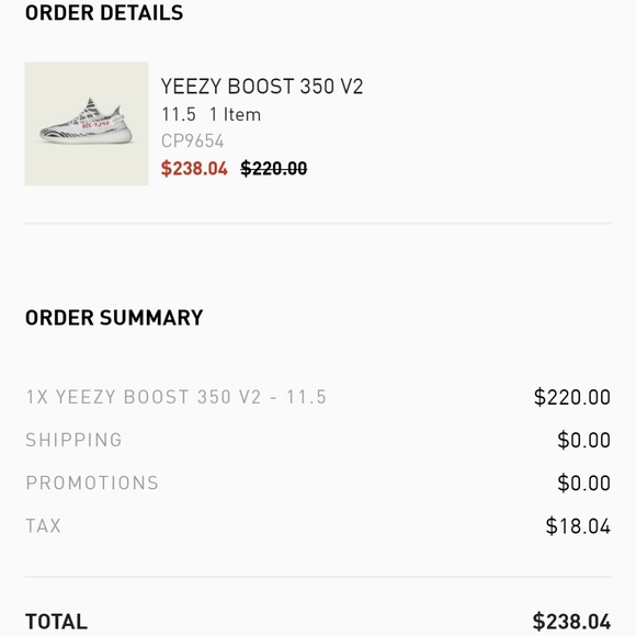 Adidas Yeezy Zebra Size 11.5 - Picture 3 of 4